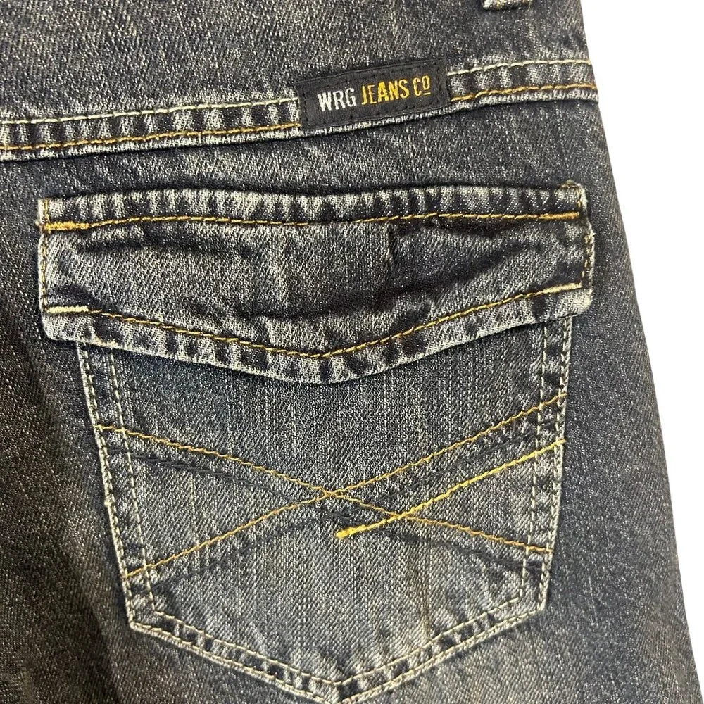 Wrangler Jeans Boys Loose Fit Dark Wash Adjustable Waistband Pants Size 10 - Picture 5 of 13